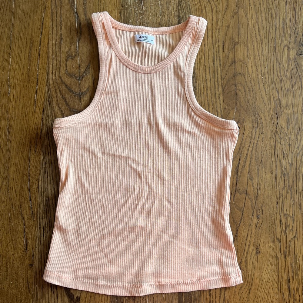 # 91- Ardene Peach Ribbed Tank Top